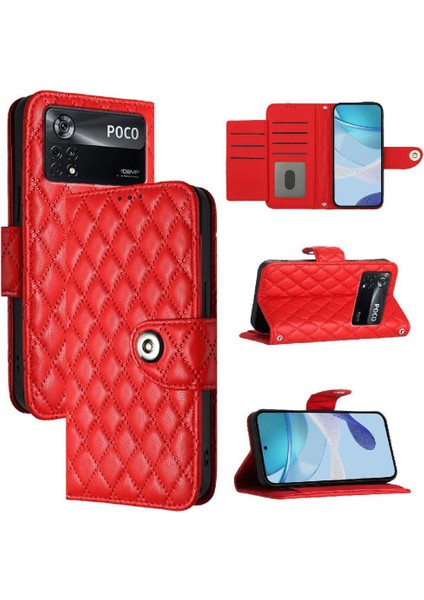 Xiaomi Poco X4 Pro 5g Için Kılıf Cüzdan Kapak Darbeye Şık Koruyucu (Yurt Dışından)