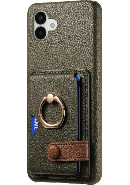 Samsung Galaxy A04 Halka Standı Kart Yuvaları Premium Dokulu Deri (Yurt Dışından) fiyatları