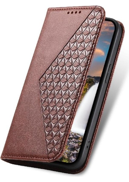 Samsung Galaxy S24 Cüzdan Eşkenar Dörtgen Şekli Standı Günlük Kullanım Için Flip Case (Yurt Dışından)