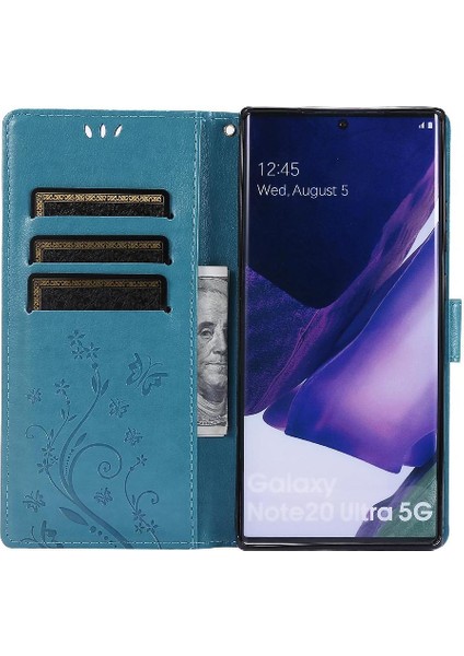 Samsung Galaxy Not 20 Için Filp Durumda Ultra Kart Tutucu Bilek Kayışı Pu (Yurt Dışından)