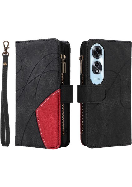 Kart Yuvası Standı Iki Renkli Tarzı ile Oppo A60 4g Dokuz Kart Yuvaları Için Kılıf (Yurt Dışından)