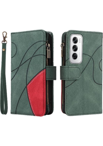Oppo Oppo 12 5g Dokuz Kart Yuvaları Için Kılıf Kickstand Koruyucu Fermuar Tarzı (Yurt Dışından)