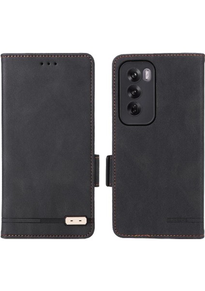 Oppo Oppo 12 5g Manyetik Cüzdan Kickstand Kart Tutucu ile Flip Case (Yurt Dışından)