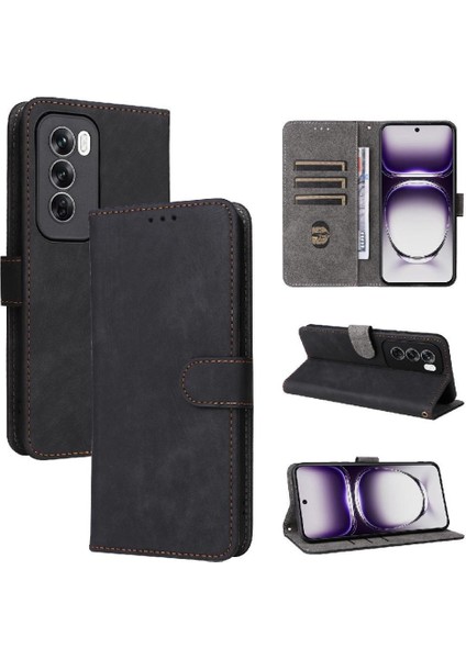 Oppo Oppo 12 Pro 5g Kart Yuvaları Için Kılıf Kapak Manyetik Kapatma Rfıd Pu (Yurt Dışından)