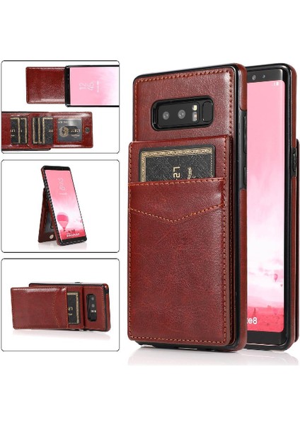 Kredi Kartı Cüzdan Manyetik ile Samsung Galaxy Note8 ile Uyumlu (Yurt Dışından)