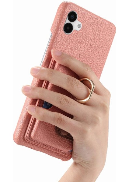 Samsung Galaxy A04 Halka Standı Kart Yuvaları Premium Dokulu Deri (Yurt Dışından) fırsatları