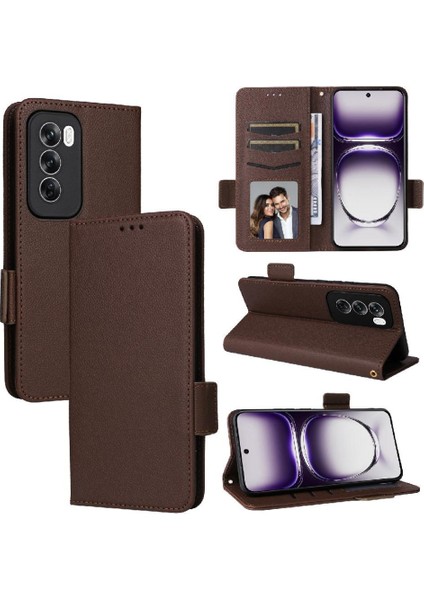 Oppo Oppo 12 Pro 5g Için Flip Case Yan Toka Pu Deri Kart Yuvaları Tutucu (Yurt Dışından)