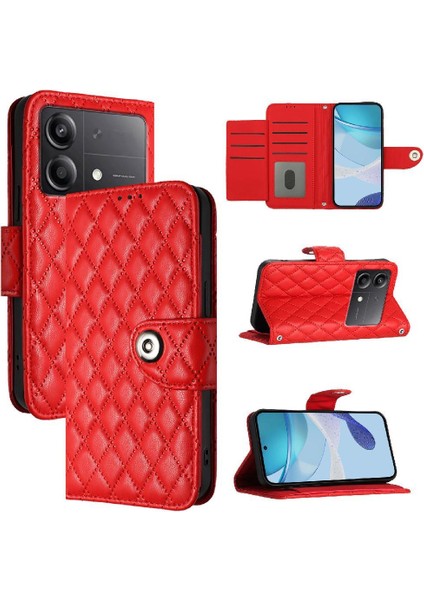 Xiaomi Poco X6 Neo 5g Için Kılıf Cüzdan Kapak Kart Tutucu Bilek Şeridi (Yurt Dışından)