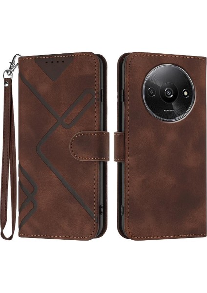 Kart Yuvası Standı ile Xiaomi Redmi A3 Için Flip Case Cüzdan Pu Deri (Yurt Dışından)