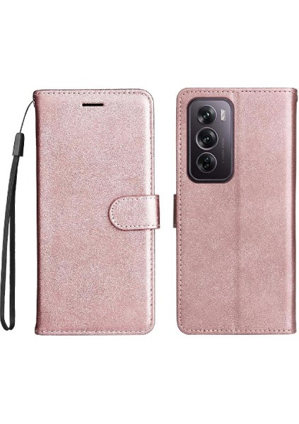 Oppo Oppo 12 Pro 5g Için Flip Case Kart Yuvası ile li Deri Kılıf (Yurt Dışından)