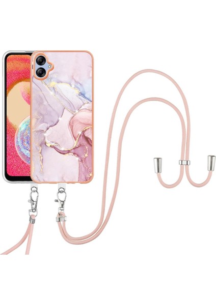 Samsung Galaxy A04E Mermer Anti-Scratch Yumuşak Crossbody Kordon Için Kılıf (Yurt Dışından)