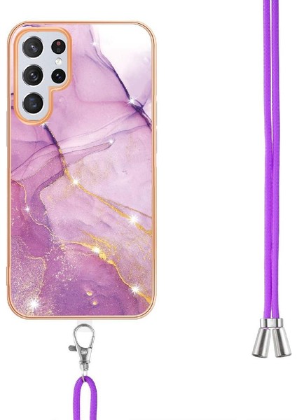 Samsung Galaxy S22 Ultra Anti-Scratch Yumuşak Tampon Crossbody Kayış (Yurt Dışından)