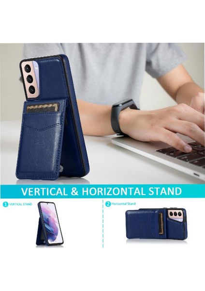 Samsung Galaxy S21 Fe Kart Tutucu Manyetik Toka Kickstand ile Uyumlu (Yurt Dışından)