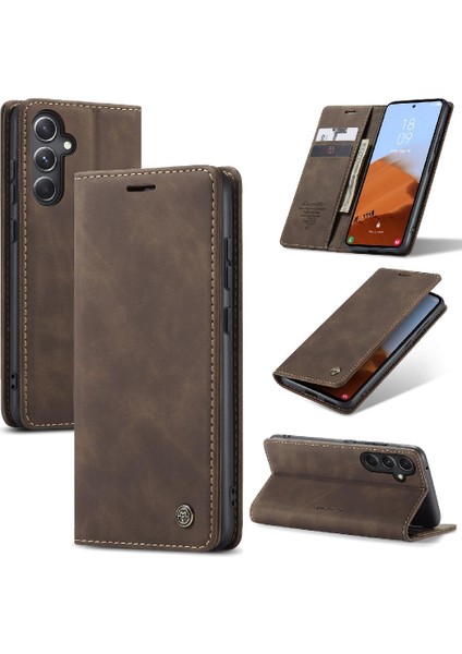 Samsung Galaxy S23 Fe 5g Için Flip Case Vintage Pu Deri Cüzdan Manyetik (Yurt Dışından)