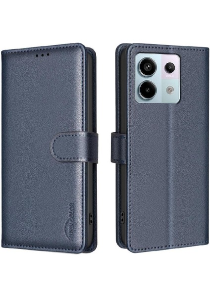 Xiaomi Redmi Not Için Flip Case 13 Pro 4g Kart Tutucu Kickstand Rfıd Pu (Yurt Dışından)