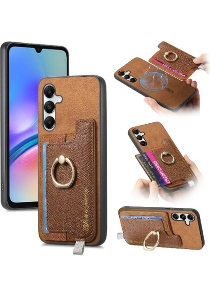 Samsung Galaxy A05S Cüzdan Manyetik Halka Standı Tutucu Magsafe Için Kılıf (Yurt Dışından)
