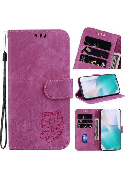 Xiaomi Poco M6 4g Için Kılıf Tutucu Kapak Kabartmalı Sevimli Kaplan Flip Folio (Yurt Dışından)