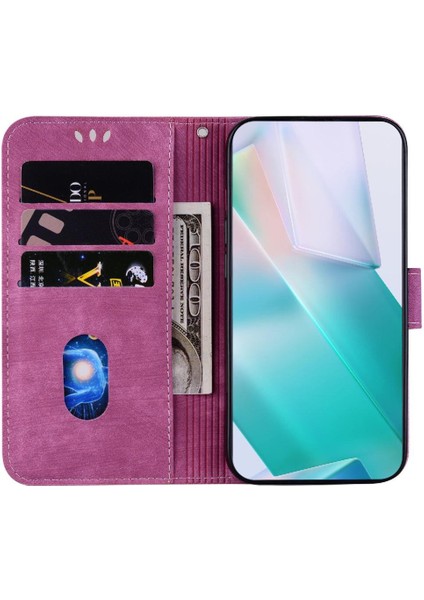 Xiaomi Poco M6 4g Için Kılıf Tutucu Kapak Kabartmalı Sevimli Kaplan Flip Folio (Yurt Dışından)