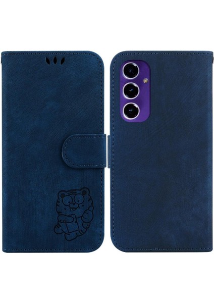 Samsung Galaxy S24 Fe Kabartmalı Sevimli Kaplan Cüzdan Kılıf Flip Folio (Yurt Dışından)
