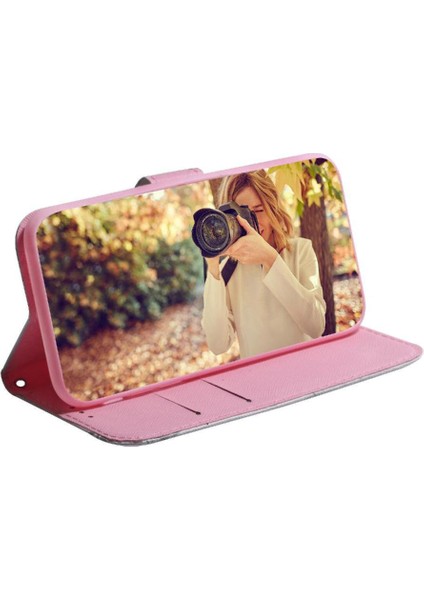 Xiaomi Poco F6 Pro Kart Yuvaları Için Flip Case Pu Deri Boyalı Manyetik (Yurt Dışından)