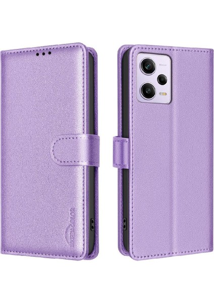Xiaomi Redmi Not 12 Pro 5g Için Flip Case Manyetik Rfıd Engelleme Kartı Pu (Yurt Dışından)