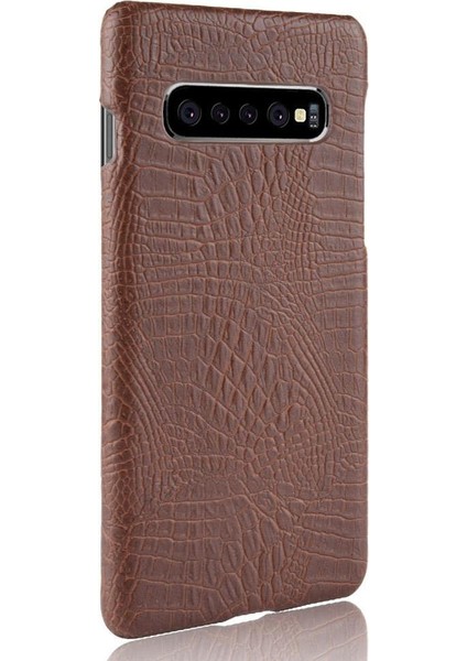 Samsung Galaxy S10 Artı Klasik Timsah Moda Için Şık Klasik Kılıf (Yurt Dışından)
