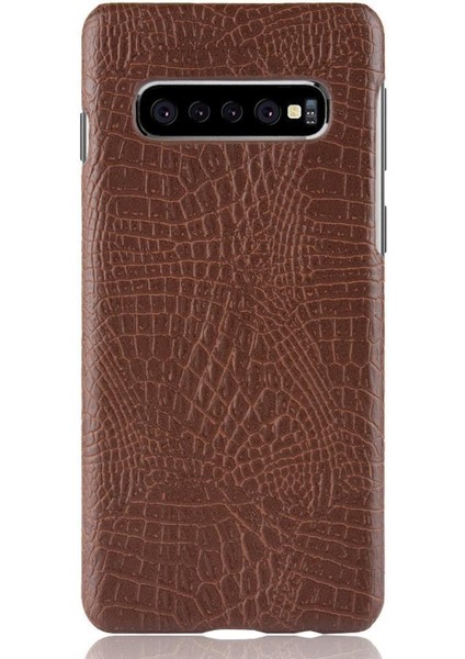 Samsung Galaxy S10 Artı Klasik Timsah Moda Için Şık Klasik Kılıf (Yurt Dışından) modelleri
