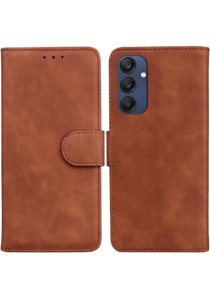 Samsung Galaxy M35 Manyetik Kart Yuvası Premium Pu Deri Için Flip Case (Yurt Dışından)