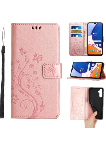 Samsung Galaxy M14 5g Bilek Kayışı Pu Deri Kart Tutucu Için Filp Durumda (Yurt Dışından)
