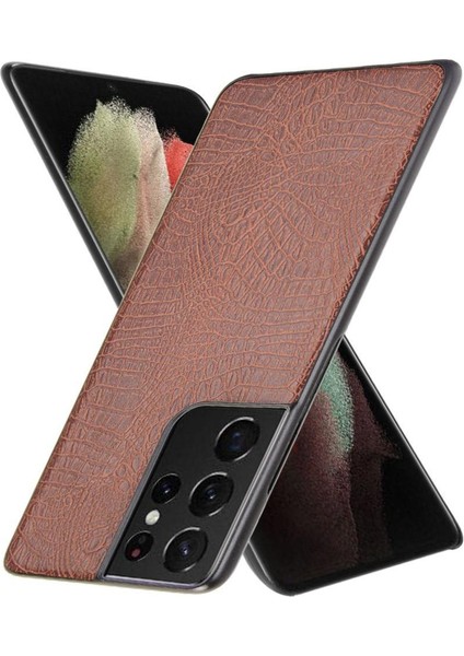 Samsung Galaxy S21 Ultra Klasik Timsah Kapak Için Şık Klasik Kılıf (Yurt Dışından) fırsatları