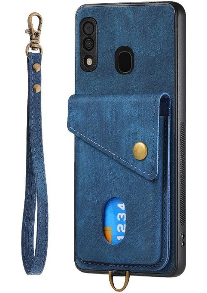 Samsung Galaxy A30/A20 Çok Fonksiyonlu Kart Yuvası Premium Deri (Yurt Dışından)