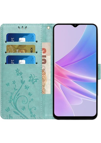 Oppo Için Filp Durumda A78/OPPO Pu Deri Kickstand Bilek Kayışı Kart Tutucu (Yurt Dışından) modelleri