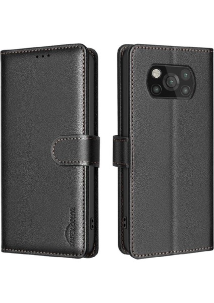 Xiaomi Poco X3 Nfc Cüzdan Manyetik Kart Tutucu Kickstand Pu Için Flip Case (Yurt Dışından)