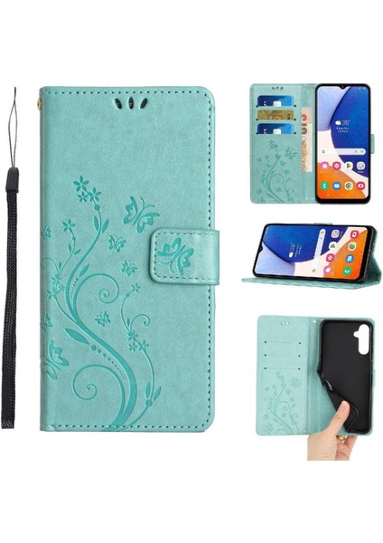 Samsung Galaxy M14 5g Bilek Kayışı Pu Deri Kart Tutucu Için Filp Durumda (Yurt Dışından)