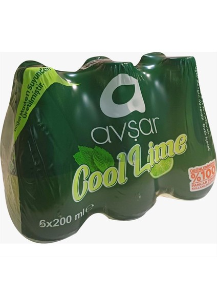 Cool Lime Nane Limon Aromalı Maden Suyu 200 ml x 6 Adet