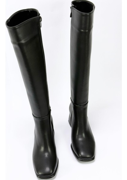 Suni Deri 6 cm Topuklu Içi Kürklü Çizme fiyatları