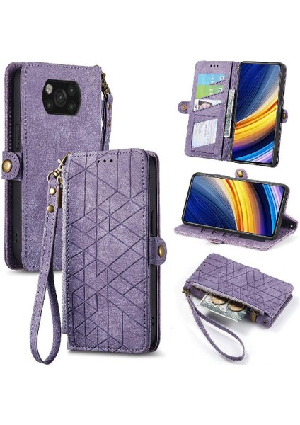 Xiaomi Poco X3 Pro Için Flip Case Basit Iş Kapak Çevirin Cüzdan Deri (Yurt Dışından)