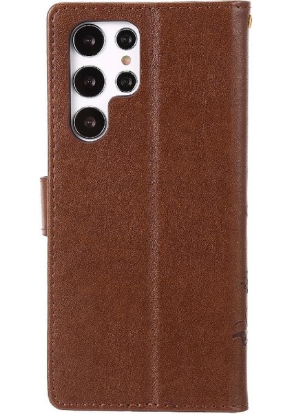Samsung Galaxy S24 Ultra Kart Tutucu Kickstand Pu Deri Için Filp Durumda (Yurt Dışından) modelleri