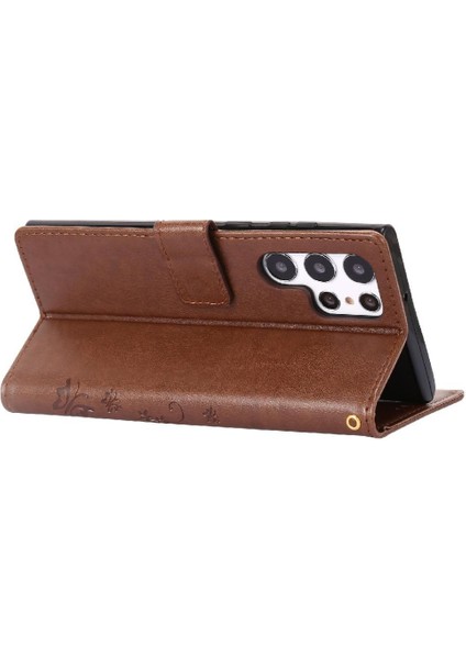Samsung Galaxy S24 Ultra Kart Tutucu Kickstand Pu Deri Için Filp Durumda (Yurt Dışından) indirimleri