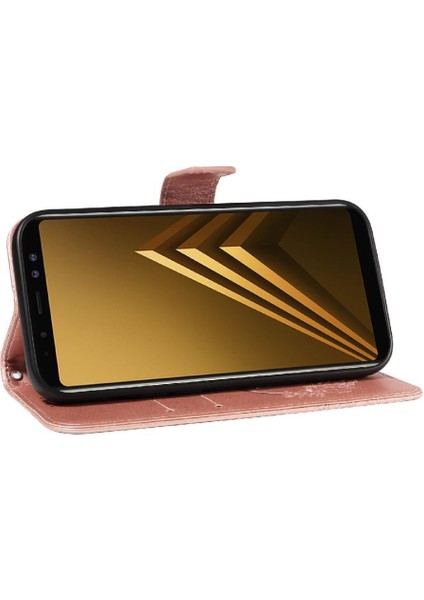 Samsung Galaxy A8 2018 Için Flip Case Kredi ile Ayrılabilir El Kayışı (Yurt Dışından)