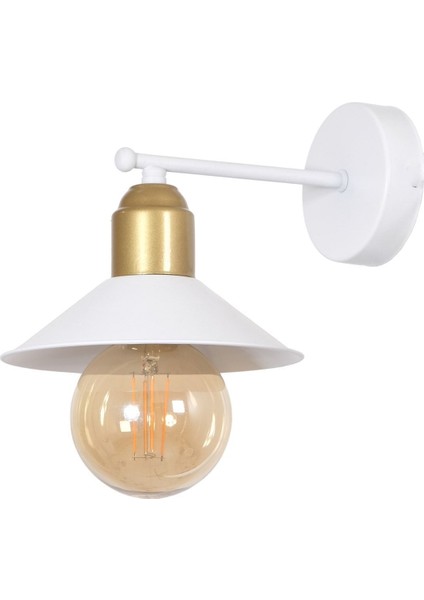 Beta Modern Tasarım Salon - Mutfak - Yatak Odası - Beyaz Renk Eskitme Duylu Duvar Aplik