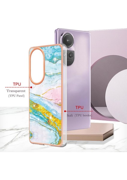 Oppo Oppo 10 Pro 5g Koruma Için Kılıf Mermer Desen Ince Tpu Yumuşak Tampon (Yurt Dışından)