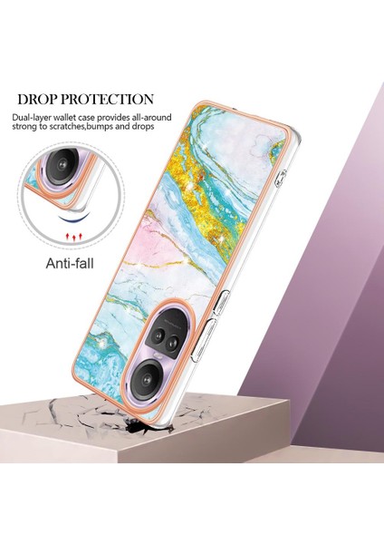 Oppo Oppo 10 Pro 5g Koruma Için Kılıf Mermer Desen Ince Tpu Yumuşak Tampon (Yurt Dışından)