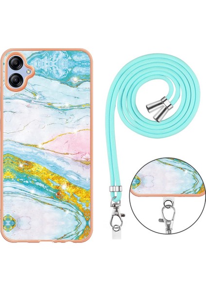 Samsung Galaxy A04E Mermer Anti-Scratch Yumuşak Crossbody Kordon Için Kılıf (Yurt Dışından)