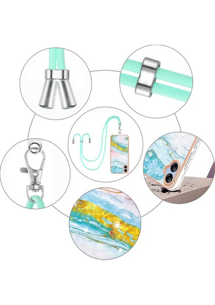 Samsung Galaxy A04E Mermer Anti-Scratch Yumuşak Crossbody Kordon Için Kılıf (Yurt Dışından) fırsatları