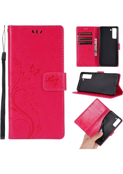 Samsung Galaxy S21 Için Kickstand Durumda Kart Tutucu Manyetik Kapatma Pu (Yurt Dışından)