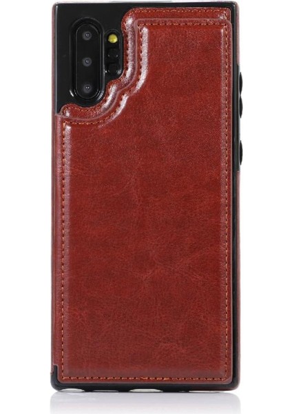 Cüzdan Kılıf Samsung Galaxy Not 10 Artı Kart Yuvaları Çift Manyetik Pu (Yurt Dışından)