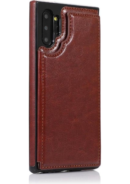 Cüzdan Kılıf Samsung Galaxy Not 10 Artı Kart Yuvaları Çift Manyetik Pu (Yurt Dışından)