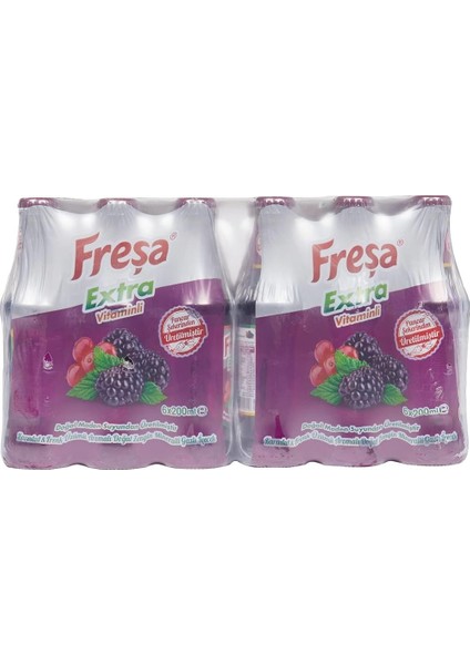 Extra Karadut Frenk Üzümü Aromalı Maden Suyu 200 ml x 24 Adet