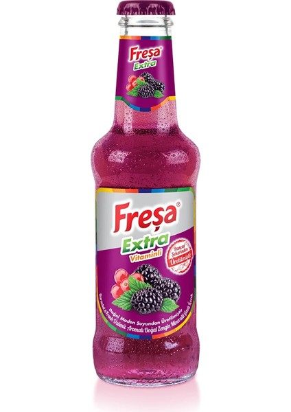 Extra Karadut Frenk Üzümü Aromalı Maden Suyu 200 ml x 24 Adet